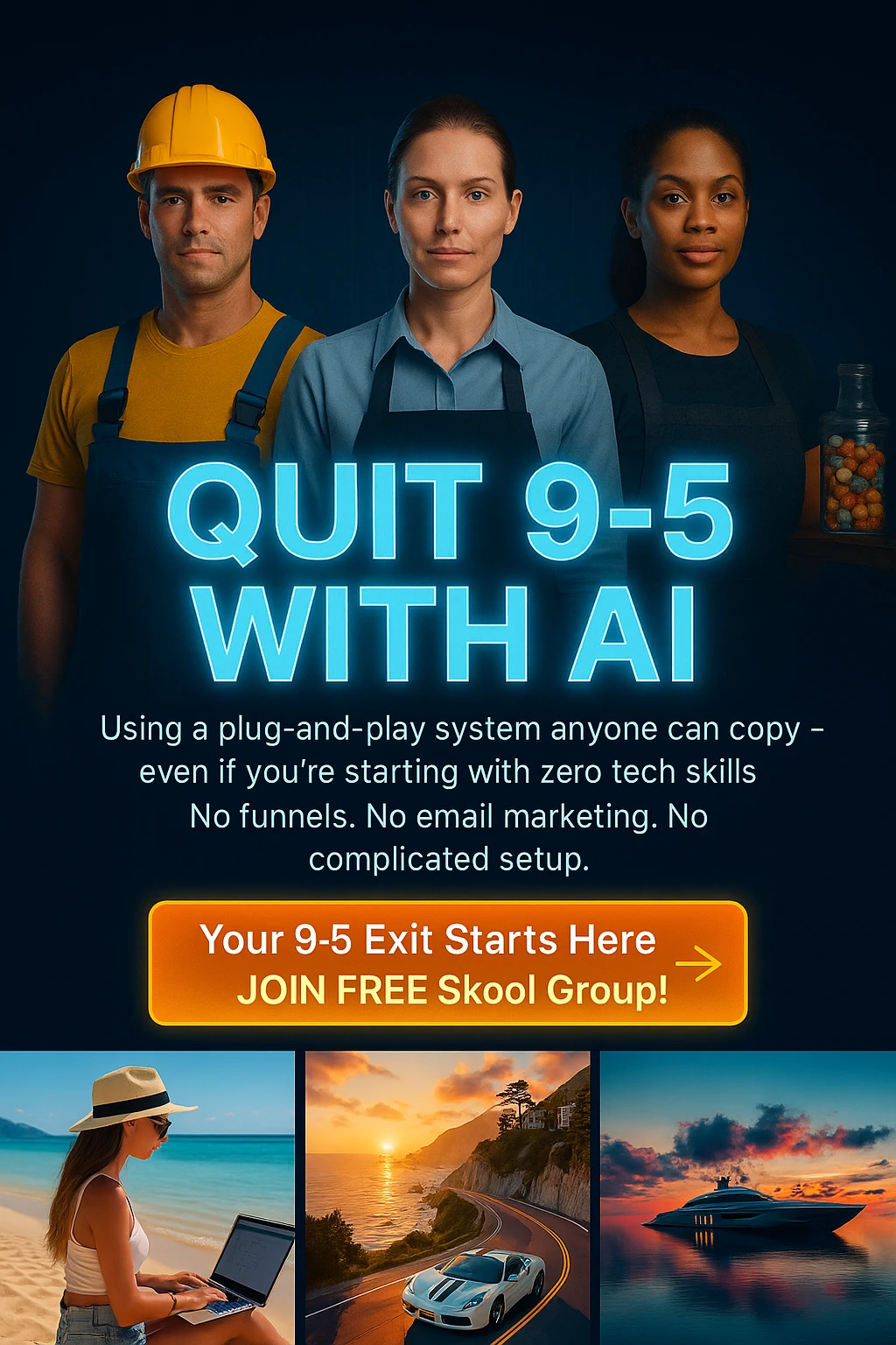Quit 9-5 With AI hero